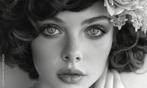 Black and white image of a ...
