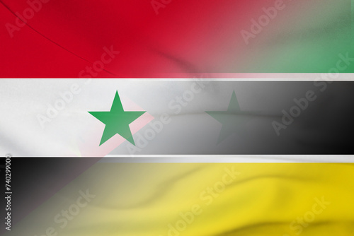 Free Download Syria and Mozambique official flag international negotiation MOZ SYR - GFXLoad