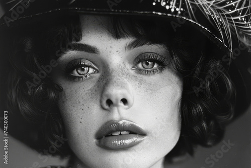 Black and white image of a ...