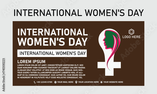 Simple flat victor International Women's Day design.