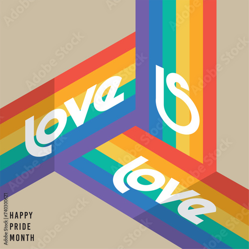 Colored lgbt pride poster Vector