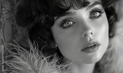 Black and white image of a ...