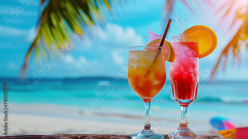 Fresh Cocktails on a beach