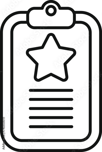 Clipboard featured product icon outline vector. Digit creative. Mobile unit