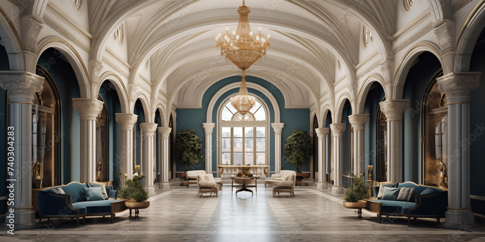 luxury hotel lobby, with sleek modern design and chic decor, awesome picture of internal hall design decorated with ceiling lights luxury hotel lobby, with sleek modern design and chic decor, awesome picture of internal hall design decorated with ceiling lights