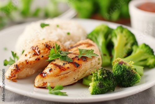 Chicken rice broccoli bodybuilder meal