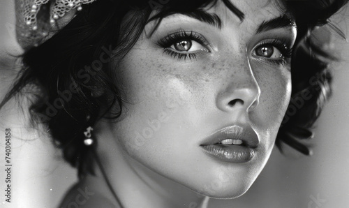 Black and white image of a ...