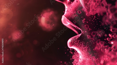 Vue de profil d'une personne ayant été contaminée par la bouche » IA générative