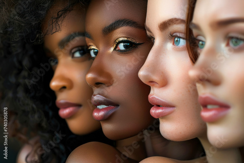 Multi-ethnic beauty. Different ethnicity women.
