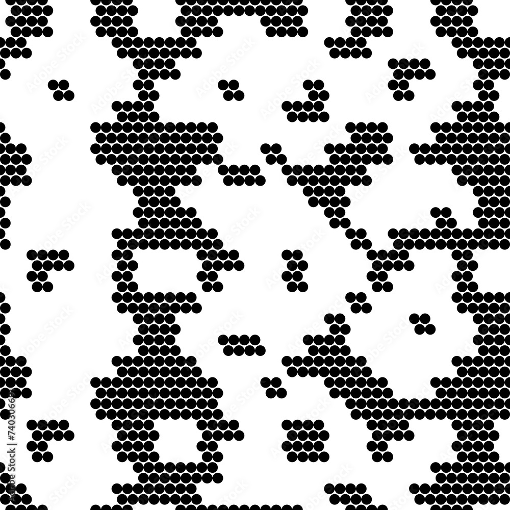 Seamless pattern. Dots motif. Figures background. Circles ornament. Digital paper, web designing, textile print. Simple shapes wallpaper. Vector.