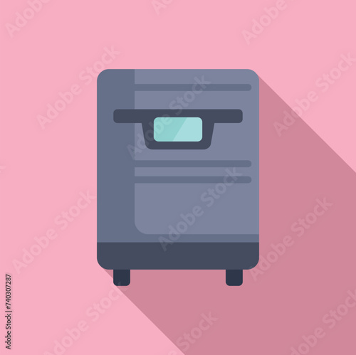 Source wall icon flat vector. Solar panel energy. Sun controller part