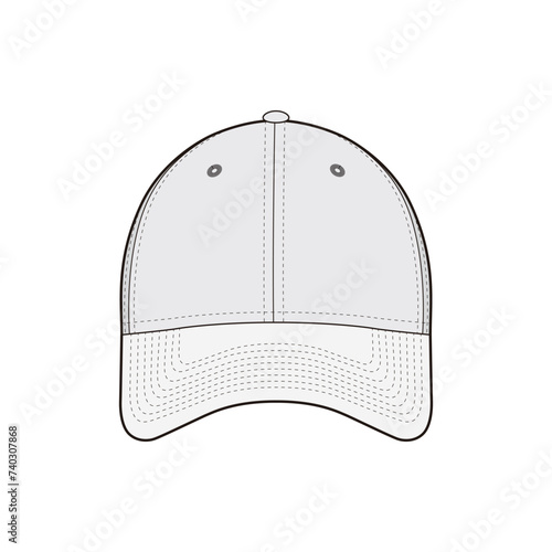 9Forty Mesh Mid with Snapback Closure High Detail Vector Illustratio