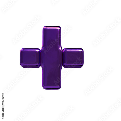 Symbol made of purple vertical blocks