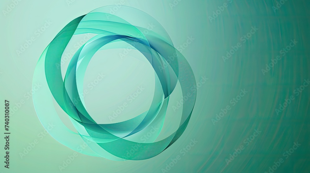 Circular Object on Green Background Circular Object on Green Background