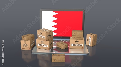 Bahrain, Kingdom of Bahrain, E-Commerce Visual Design, Social Media Images. 3D rendering.