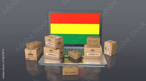 Bolivia, Plurinational State of Bolivia, E-Commerce Visual Design, Social Media Images. 3D rendering. photo