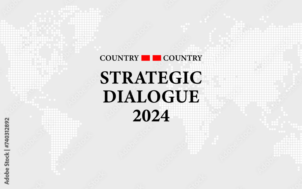 Fototapeta premium Strategic dialogue 2024, negotiation between countries