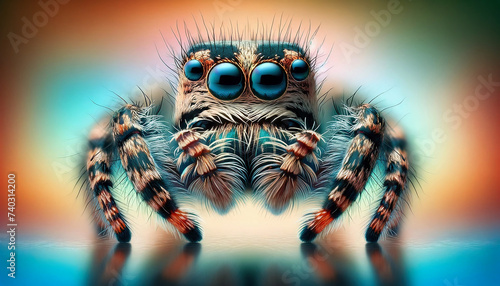 close-up of a cute spider