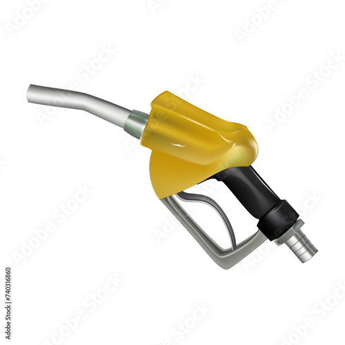 Creative vector illustration of petrol, diesel, gas filling nozzle isolated on transparent background.