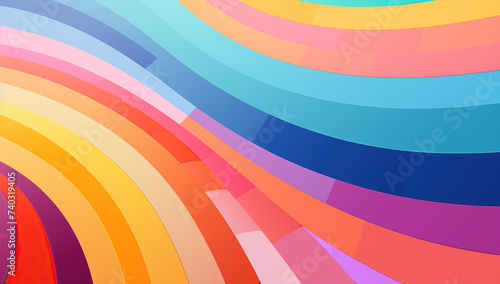 abstract colorful wavy striped background