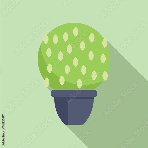 Wallpaper Mural Home bush pot icon flat vector. Tree trimming. Blade working service Torontodigital.ca