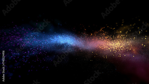 Glimmering Galaxy: Abstract Particle Illustration Series © Wisdom