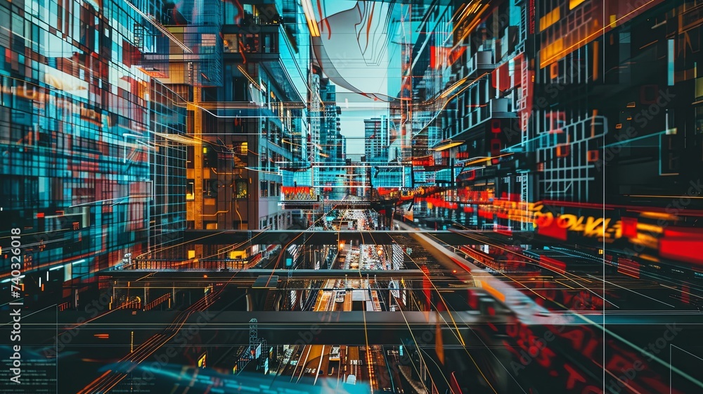 Fototapeta premium Urban Giants: A Jungle of Towers