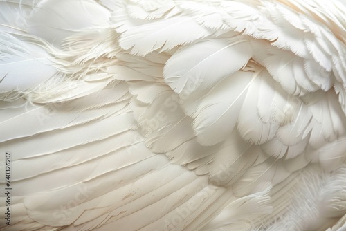 Pristine white feathers soft and delicate