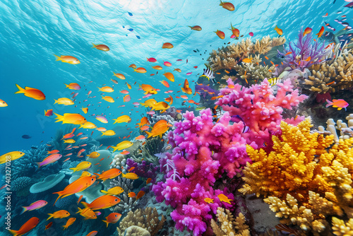 Underwater Paradise: Rich Coral Reef Ecosystem © Kianite