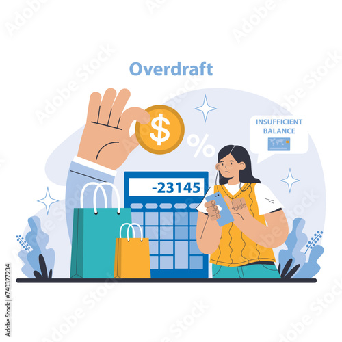 Bank services concept. Flat vector illustration.