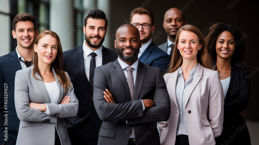 Inclusive and Diverse Team of Executives: Professional Business Group Photography. AI Generative. Inclusive and Diverse Team of Executives: Professional Business Group Photography. AI Generative.
