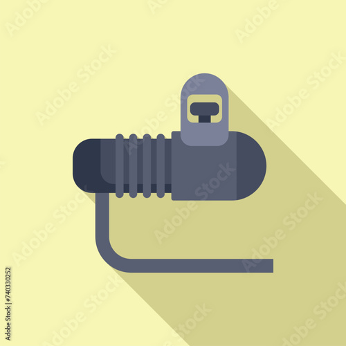 Diving pipes icon flat vector. Adventure vacation. Travel aquatic coastline