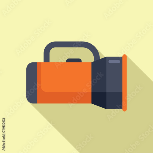 Scuba diving flashlight icon flat vector. Exotic travel. Deep sea adventure