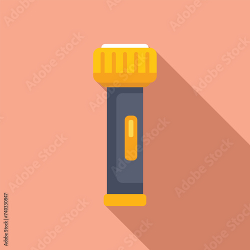 Diving flashlight icon flat vector. Energetic fishing. Summer travel nature