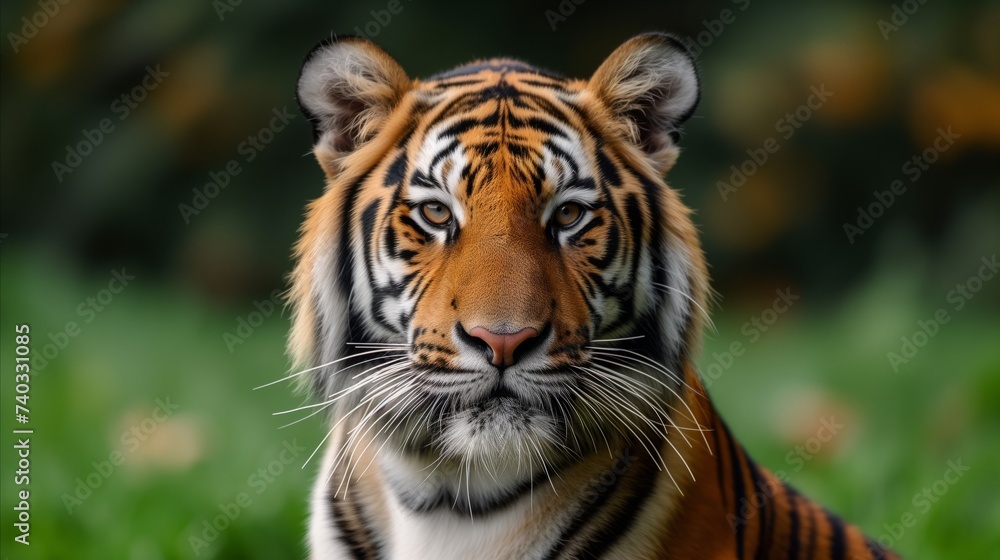 Majestic Tiger Poised in Natural Habitat at Dusk Majestic Tiger Poised in Natural Habitat at Dusk