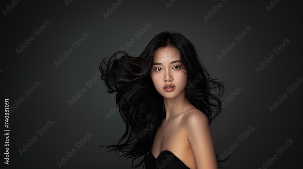Asian Model with Alluring Charm, Generative AI Asian Model with Alluring Charm, Generative AI