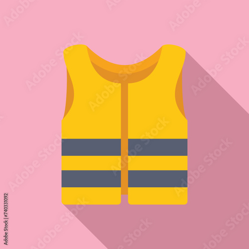 Diving vest icon flat vector. Water summer travel. Extreme tropical vacation