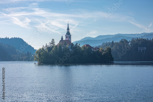 Landscape of Lake Bled  in Slovenia © wlad074