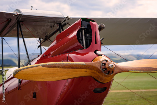 Vintage plane de Havilland DH.82a Tiger Moth warbird, New Zealand photo