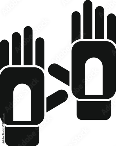 Diving gloves equipment icon simple vector. Vacation summer. Extreme adventure