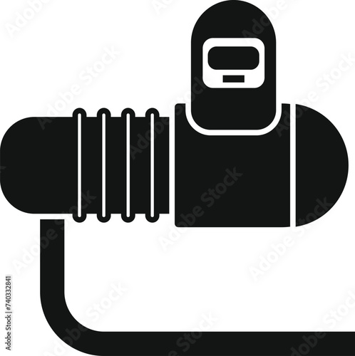 Diving pipes icon simple vector. Adventure vacation. Travel aquatic coastline