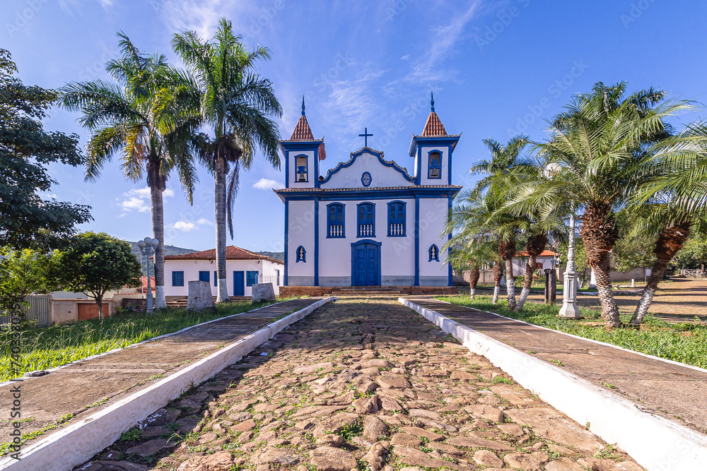 Igreja no distrito de Cocais, na cidade de Barão de Cocais, Estado de Minas Gerais, Brasil