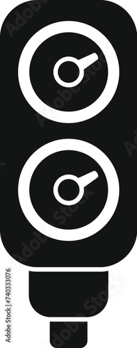 Oxygen diving manometer icon simple vector. Dive pool. Summer vacation