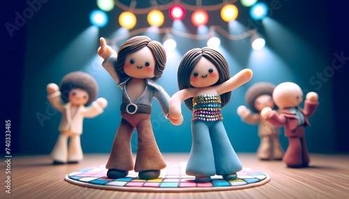 Personnage en pâte à modeler : Sur le dance floor