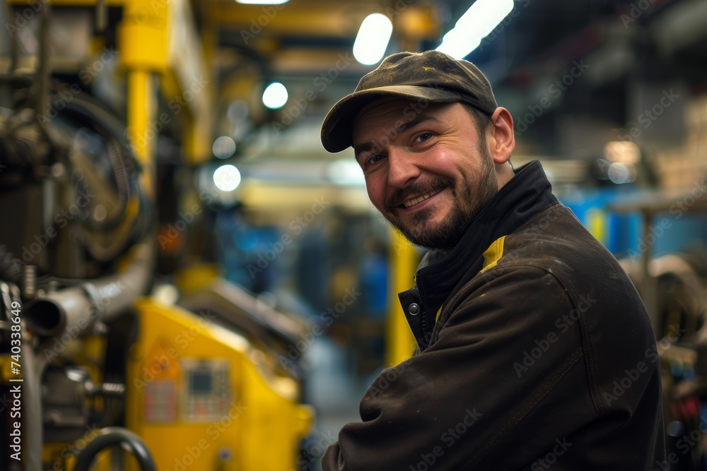 Industriearbeiter Lächeln Fachkraft Engineering Industrielle Umgebung Wartung Teamgeist Professionalität Effizienz Arbeitssicherheit Facharbeit Industriearbeiter Lächeln Fachkraft Engineering Industrielle Umgebung Wartung Teamgeist Professionalität Effizienz Arbeitssicherheit Facharbeit