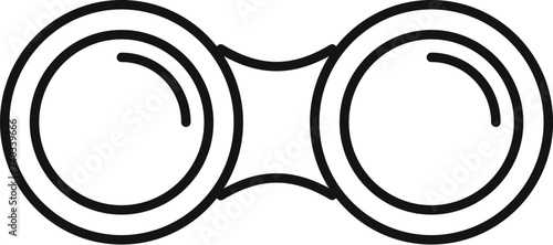 Double pop it icon outline vector. Antistress toy. Push trendy fidget game