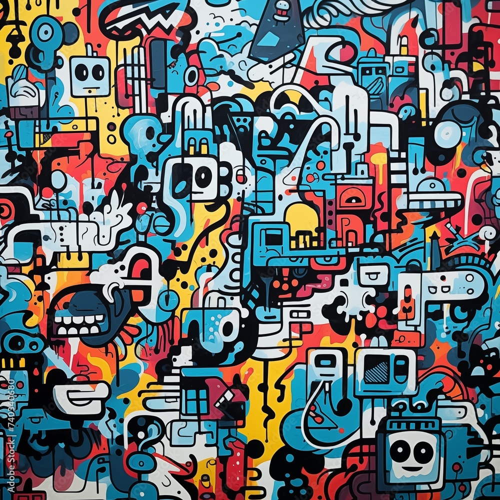 Obraz premium Graffiti print pattern