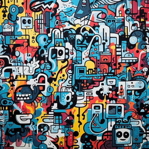 Graffiti print pattern