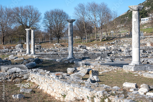 Ruins at archaeological area of Philippi, Greece