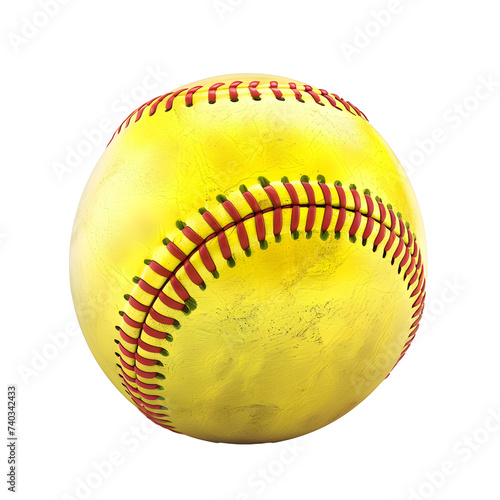 Detailed Close-Up of Baseball Ball